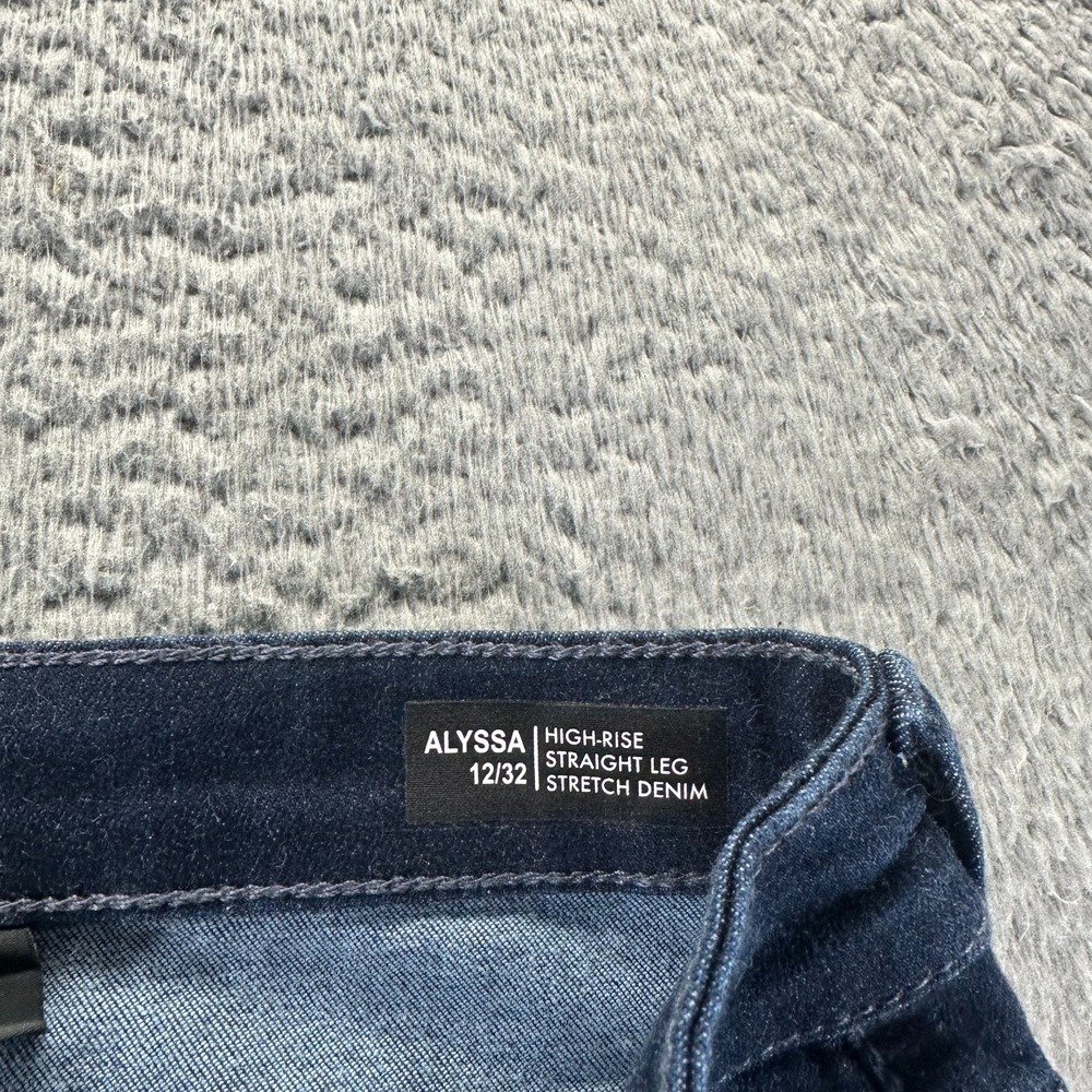 Buffalo David Bitton Alyssa Jeans Women 12 Blue Denim Straight High-Rise Stretch - Picture 4 of 11